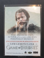 Game of Thrones Season 7 Full Bleed Autograph Trading Card Lemoncloak Back