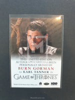 Game of Thrones Season 7 Full Bleed Autograph Trading Card Tanner Back