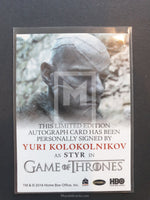 Game of Thrones Season 7 Full Bleed Autograph Trading Card Yuri Back