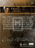 2017 Game of Thrones Season 7 Foil Parallel Trading Card 54 Back