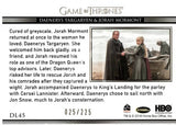 2017 Game of Thrones Season 7 Relationships Insert Trading Card Gold Parallel Trading Card DL45 Back Daenerys Targaryen