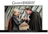 2017 Game of Thrones Season 7 Relationships Insert Trading Card DL45 Front Daenerys Targaryen Jorah Mormont