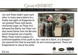 2017 Game of Thrones Season 7 Relationships Insert Trading Card DL46 Back Jon Snow