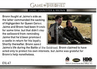 2017 Game of Thrones Season 7 Relationships Insert Trading Card DL47 Back Jaime Lannister & Bronn