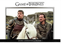 2017 Game of Thrones Season 7 Relationships Insert Trading Card DL47 Front Jaime Lannister & Bronn