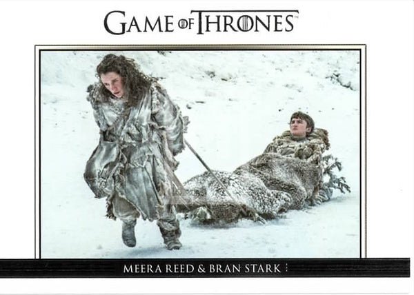 2017 Game of Thrones Season 7 Relationships Insert Trading Card DL48 Front Meera Reed & Bran Stark