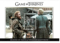 2017 Game of Thrones Season 7 Relationships Insert Trading Card DL50 Front Brienne of Tarth & Tormund Giantsbane