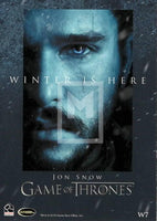 2017 Game of Thrones Season 7 Winter is Here Trading Card W7 Jon Snow Back