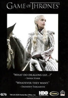 Game of Thrones Season 8 Quotable Trading Card Q76 Back