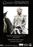 Game of Thrones Season 8 Quotable Trading Card Q76 Back