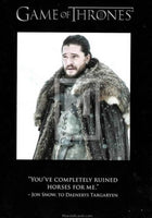 Game of Thrones Season 8 Quotable Trading Card Q78 Front