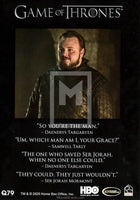 Game of Thrones Season 8 Quotable Trading Card Q79 Back