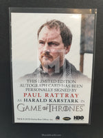 Game of Thrones Season 8 Rattray Full Bleed Autograph Trading Card Back