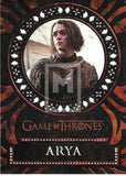 2017 Game of Thrones Valyrian Steel Rittenhouse Archives Laser Cut Trading Card L16 Arya Stark Front
