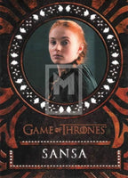 2017 Game of Thrones Valyrian Steel Rittenhouse Archives Laser Cut Trading Card L5 Sansa Stark Front