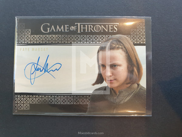 Game of Thrones Valyrian Steel Waif Autograph Trading Card Front