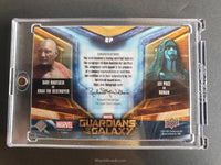 Guardians of the Galaxy Dual Autograph Trading Card BP Bautista Lee Pace Back