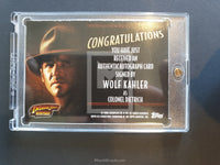 Topps Indiana Jones Heritage Kahler Autograph Trading Card Back