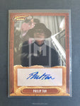 Topps Indiana Jones Heritage Tan Autograph Trading Card Front