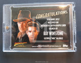 Topps Indiana Jones and the Crystal Skull Winstone Autograph Trading Card Back