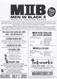 Inkworks Men In Black 2 Promo Sell Sheet Trading Card Back