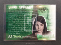 Inkworks Roswell Season 1 A2 Autograph Trading Card Appleby Back