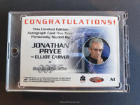 James Bond 40th Anniversary A1 Jonathan Pryce Autograph Trading Card Back