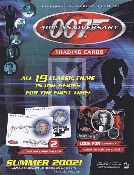 James Bond 40th Anniversary Promo Sell Sheet Trading Card Front