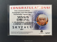 James Bond Archives 2014 Cheung A247 Autograph Trading Card Back
