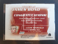 James Bond Archives 2014 Lizzie Warville WA57 Autograph Trading Card Back