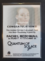James Bond Archives 2016 Full Bleed Rachel McDowall Autograph Trading Card Back