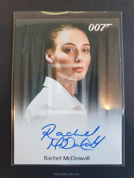 James Bond Archives 2016 Full Bleed Rachel McDowall Autograph Trading Card Front