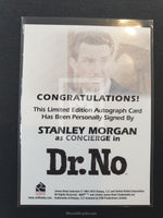 James Bond Archives 2016 Full Bleed Stanley Morgan Autograph Trading Card Back