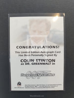 James Bond Archives 2016 Full Bleed Stinton Autograph Trading Card Back