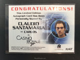 James Bond Heroes Villains A147 Carlos Autograph Trading Card Back