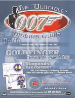 James Bond Quotable Promo Sell Sheet Trading Card Front
