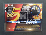 James Bond The World Is Not Enough Promo Insert Trading Card P1 Back