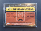 Star Wars Journey to the Force Awakens Patch Trading Card P-10 Back