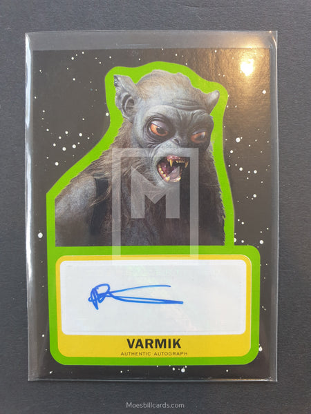 Star Wars Journey to the Last Jedi Varmik AP-W Autograph Trading Card Front
