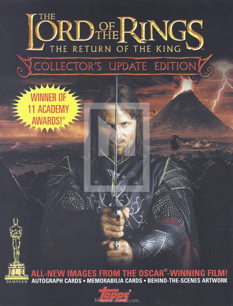 Lord Of The Rings Return Of The King Update Promo Sell Sheet Trading Card Front