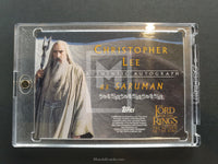 Lord Of The Rings Return of the King Lee Autograph Trading Card Back