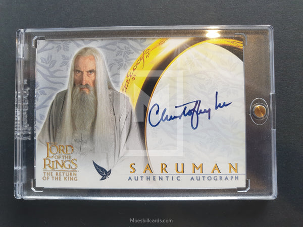 Lord Of The Rings Return of the King Lee Autograph Trading Card Front