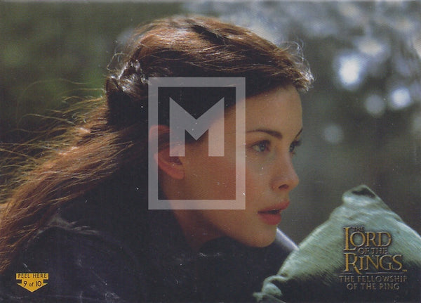 Lord of the Rings Fellowship of the Ring Insert Retail Sticker Card 9 Topps Front