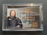 Lord of the Rings The Two Towers Boromir Autograph Card Back Topps