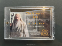 Lord of the Rings Two Towers Lee Autograph Trading Card Back