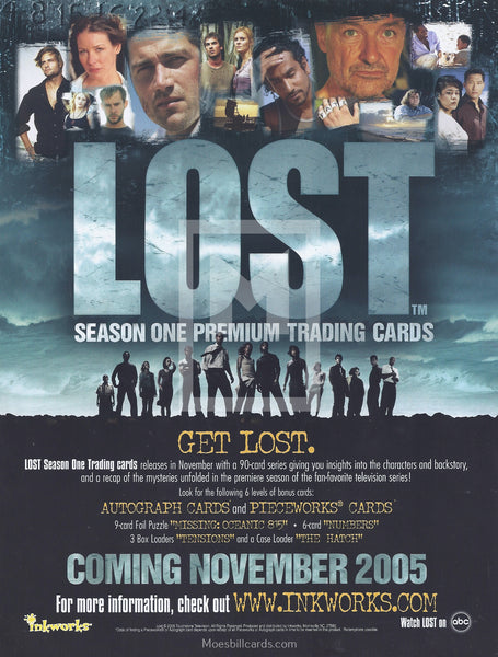 Lost Season 1 Promo Sell Sheet Trading Card Front