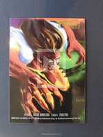 Marvel Flair Annual 95 Power blast Trading Card  Sabretooth 9 Back