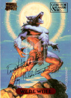 Marvel Masterpieces 94 Gold Foil Signature Series Trading Card Werewolf 135 Front