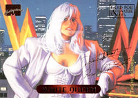 Marvel Masterpieces 94 Gold Foil Signature Series Trading Card White Queen 136 Front