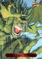 Marvel Masterpieces 94 Gold Foil Signature Series Trading Card Fin Fang Foom 37 Front
